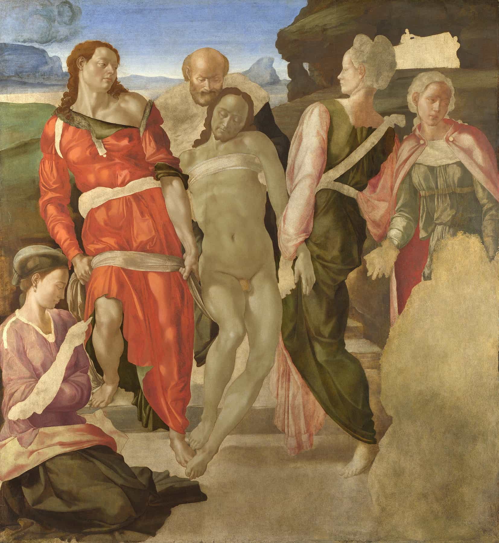 《キリストの埋葬》  ミケランジェロ・ブオナローティ  【1500-01年頃】